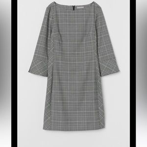 H&M Black & White Plaid Chic Shift Dress